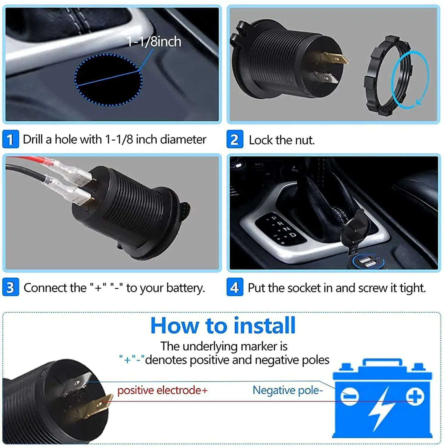 waterproof 12v power outlet dual bus boat marine car charger 12v usb socket socket car usb charger 12v usb voltmeter