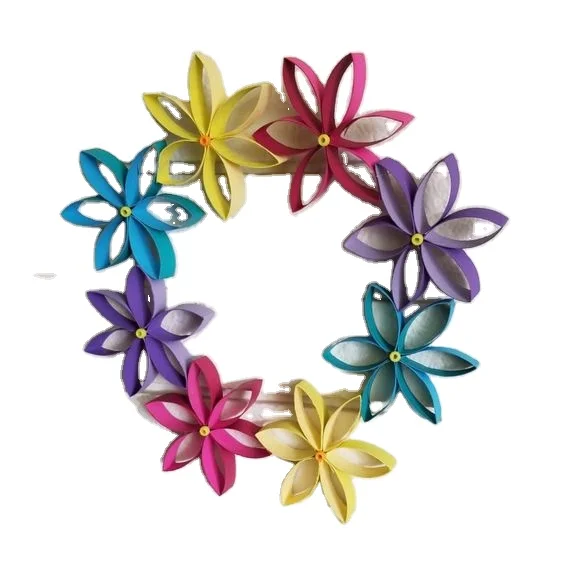 Элегантный Настенный Металлический Венок с высокими сезонными искусственными цветами