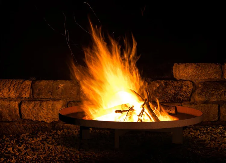 cheap price corten steel stove portable decorative indoor outdoor firepit heater round wood burning fire pit