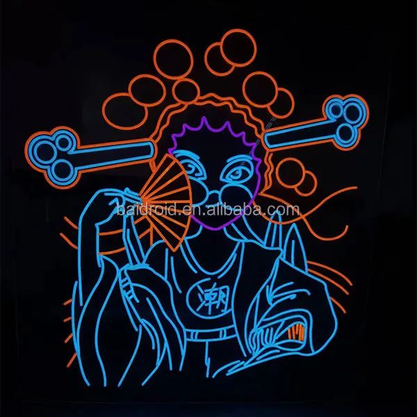 Fashion Anime Neon Sign Custom Made LED Light High Quality Anime Figure Neon Sign