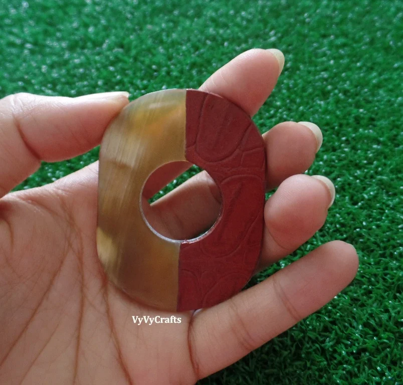 Buffalo Horn and Leather Pendant Jewelry VL02