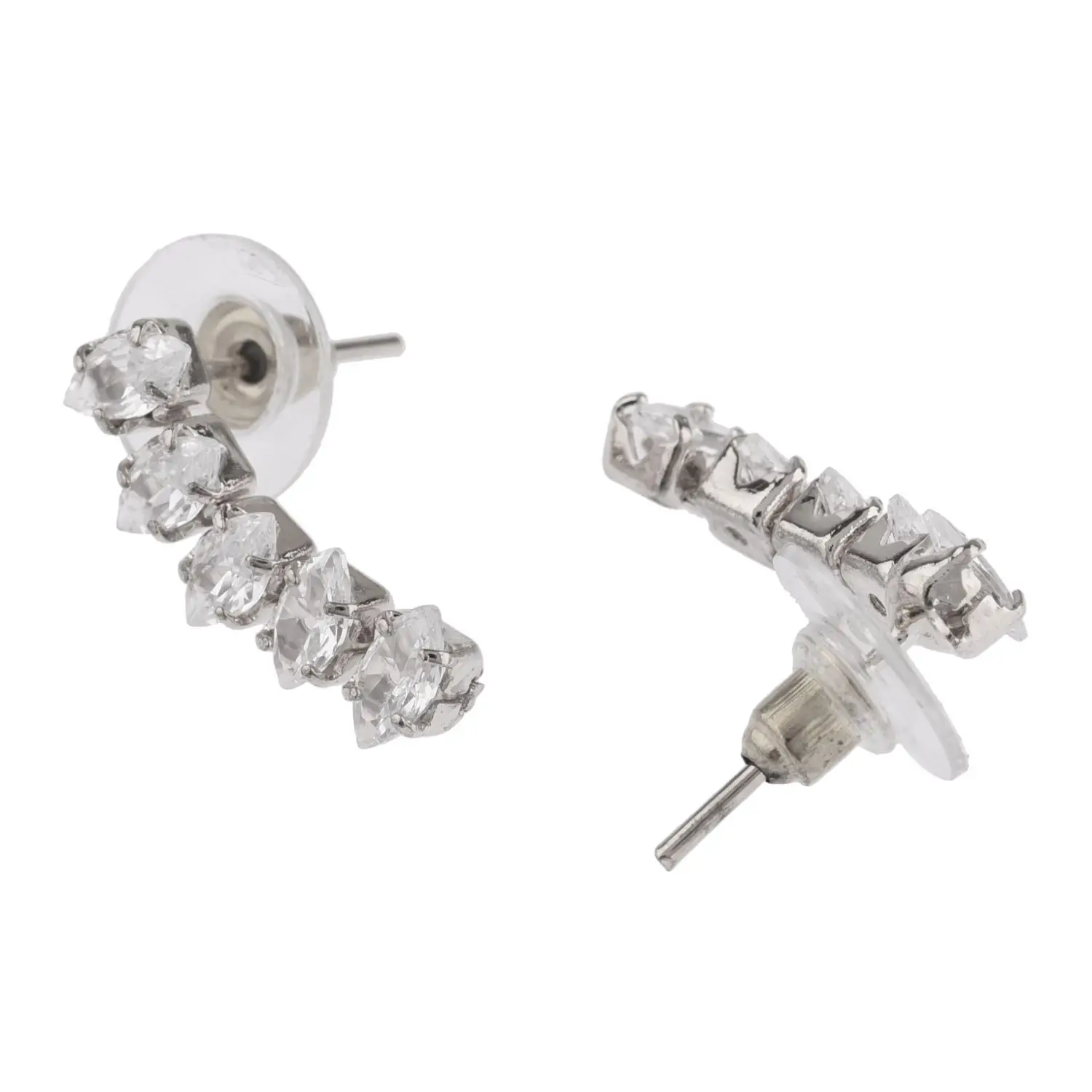 Indian Wholesaler Jewelry Supplier Silver CZ Crystal Tannis Round Bridal Necklace Set Indian Fashion Jewellery For Women