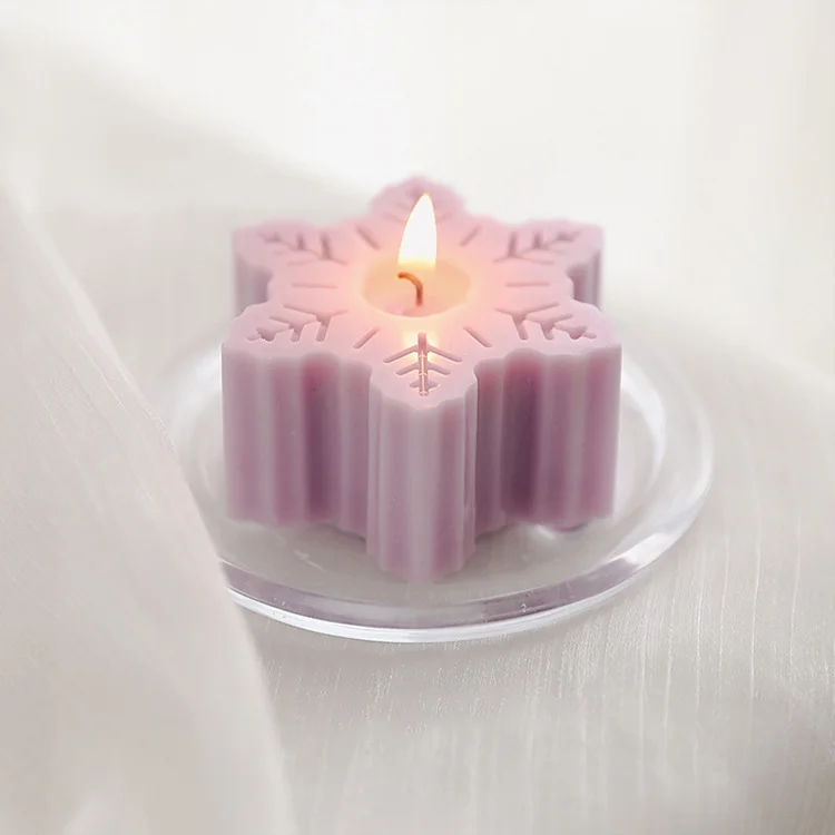Hot Sale China Manufacture Quality Customized Soy Wax Massage Candle Snowflake Shape Scented Other Candles