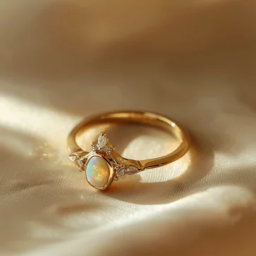 Trendy Earth mined fire opal and diamonds Pear shape ring  14k solid gold bridal band buy at now at factory price