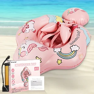 Custom Wholesale Cute Inflatable Swimming Ring Safe Swimming Trainer Baby Float For Pool