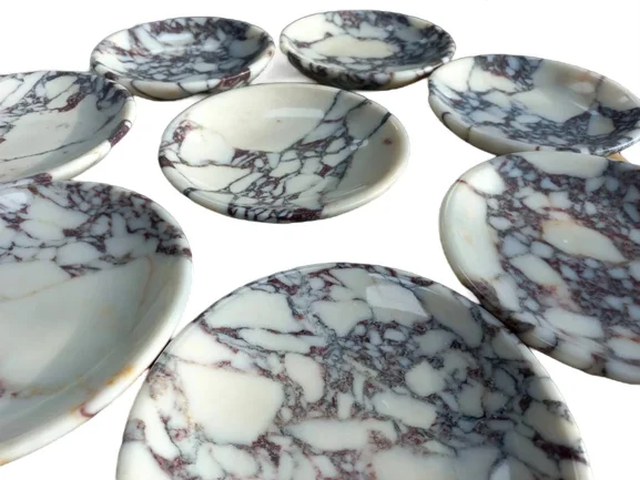 Elegant marble plate, Marble Round Plate, Stone Marble Plate