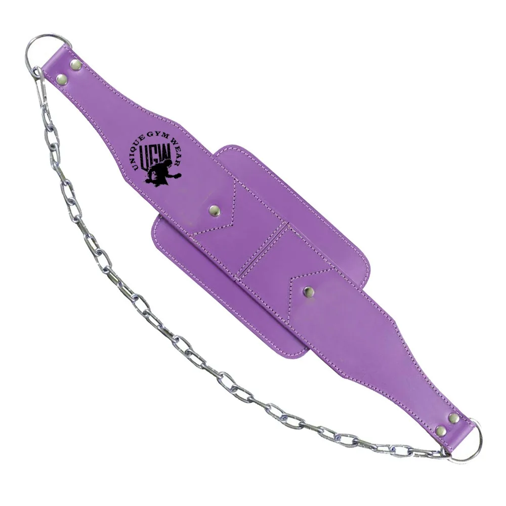 High quality Weight lifting Dipping training Belt with Chain Neoprene Gym Fitness workout Double Support Brace Dip Belts