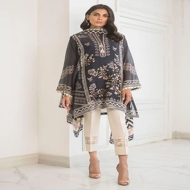 Unstitched Embroidered suit for women stylish Pakistani Suits for women High Quality Ladies Lawn 3 piece Shirt Dupatta Trouser