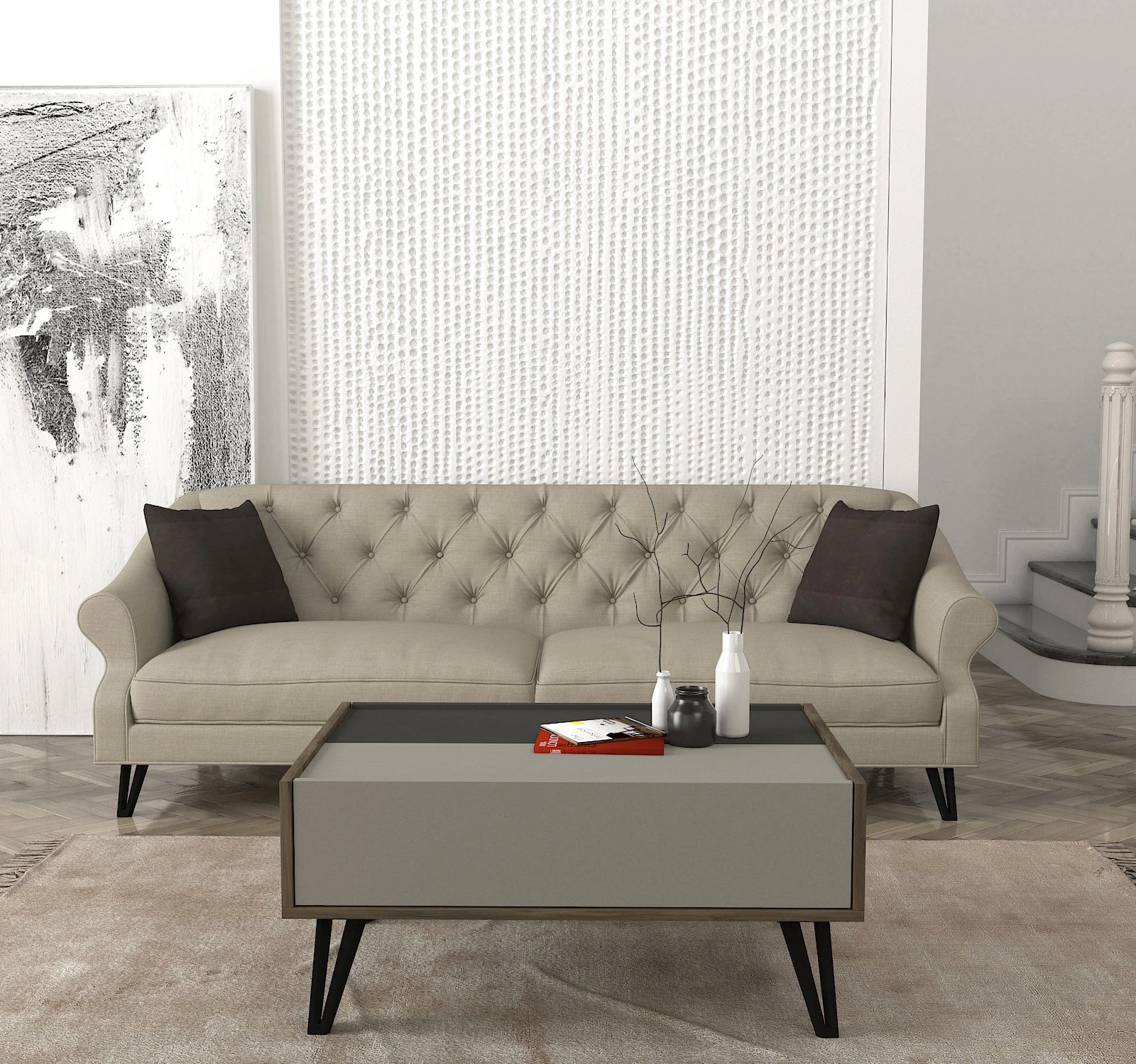 Borges Coffee Table Cura-Riversand-Anthracite