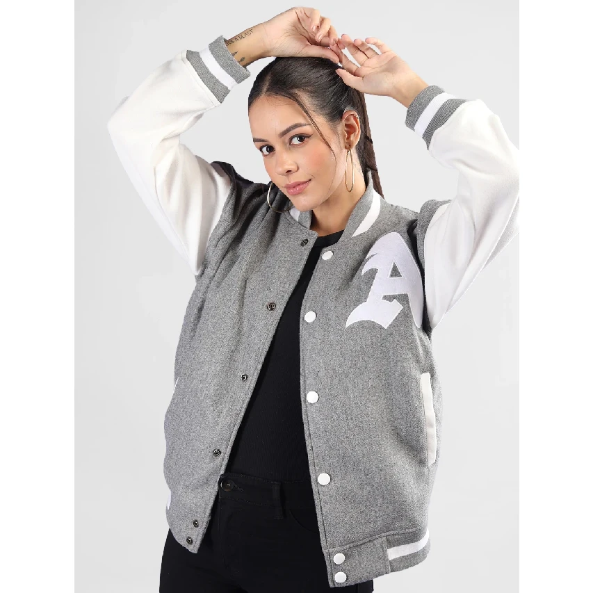 Winter Collection Adult Size Comfortable Fit Women Varsity Jacket Casual Wear Best Selling Women Varsity Jacket denim jacket