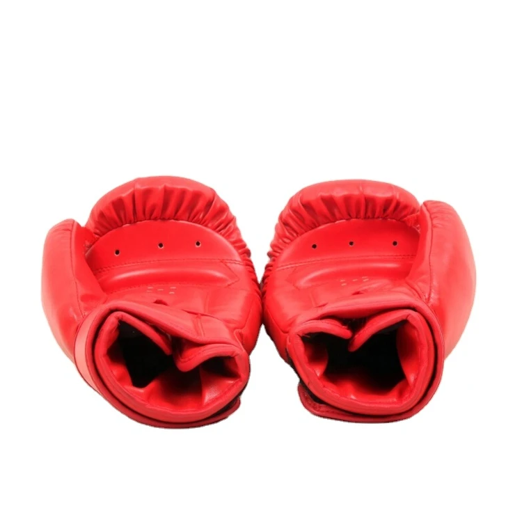 wholesale New Model Fire Print Style PU Leather Made Easy Grip Boxing Gloves For Sale With Custom Design & Logo Service OEM