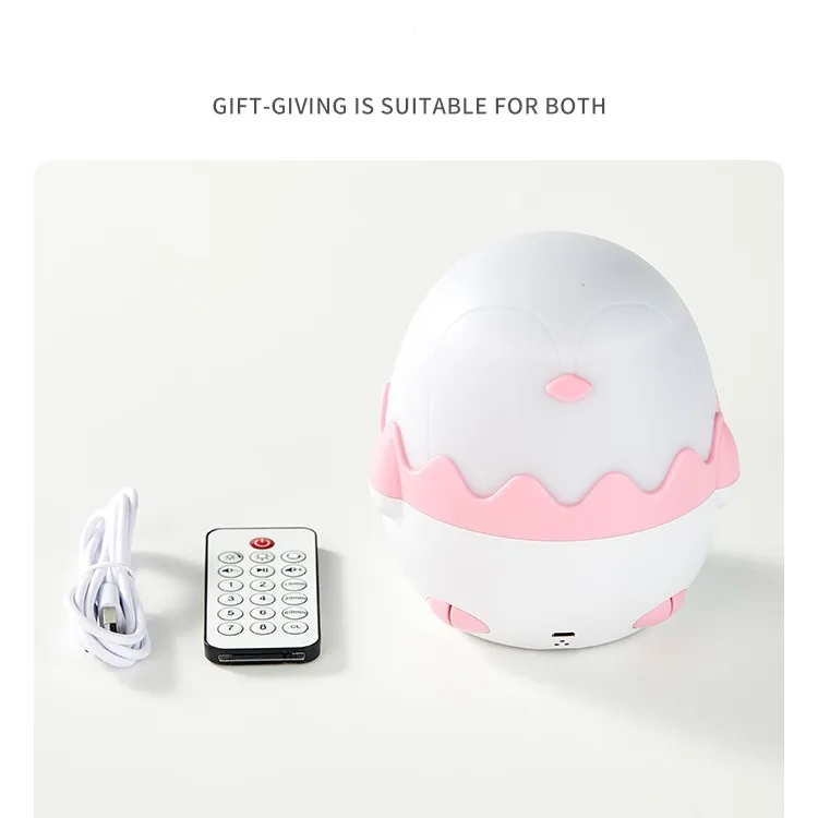 Bedroom 13 Lighting Effects Penguin Rotating Lamp Timer Led Multi Color Music Box Dimmable Light Bar With Remote Control