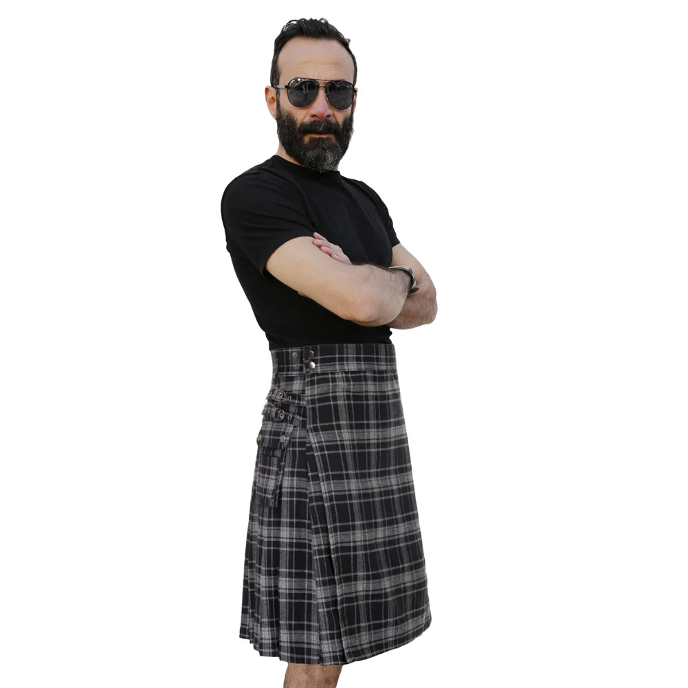 SLE02066 SD Mens Scotland Scottish National Kilt Skirt Tartan Plaided A-Line Stylish