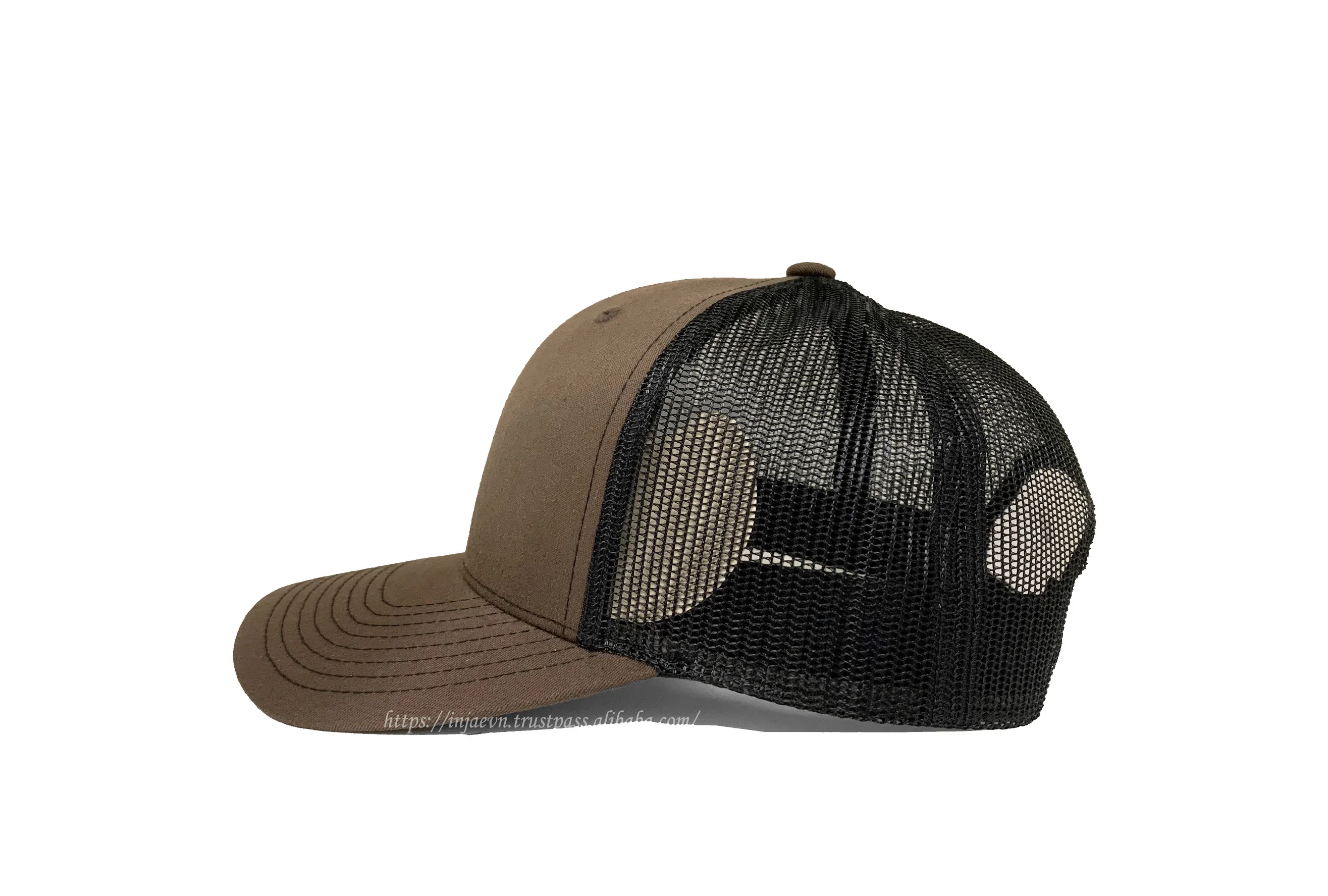 Custom Plain Brown Trucker Hats Mesh High Quality Trucker Hats Sports Cap Wholesale in Vietnam