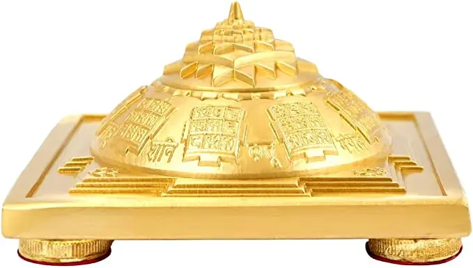 Shri Navgraha Meru Yantra Pyramid In Brass / 9 Planets Shree Yantra Heavy Quality Blessed And Energized