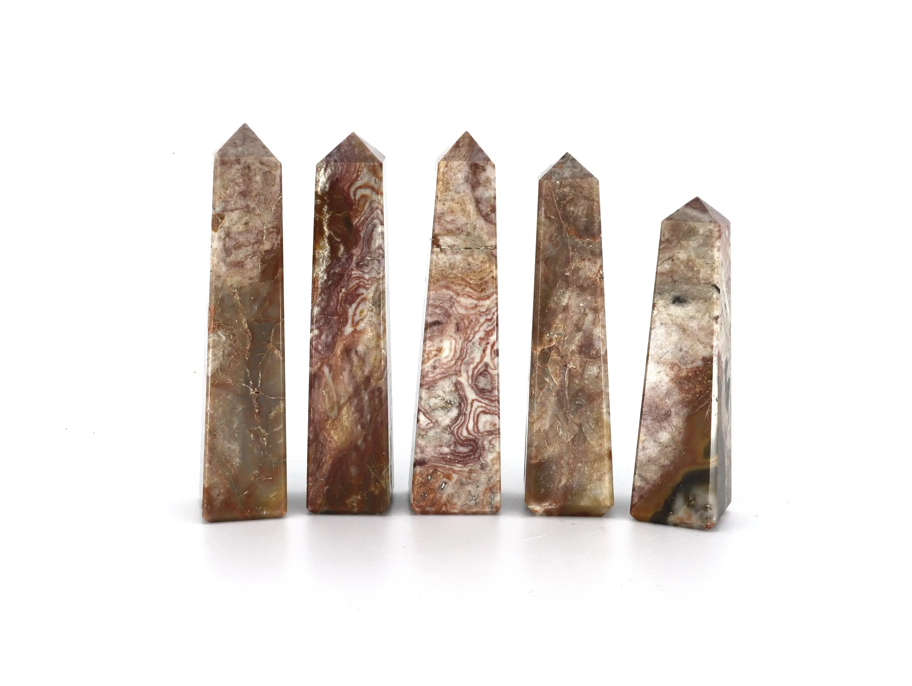 Top Quality Natural Rosetta Jasper Point Custom Rossetta Jasper Stone Of Endurance Creativity Stamina Loose Gemstone for Gifting