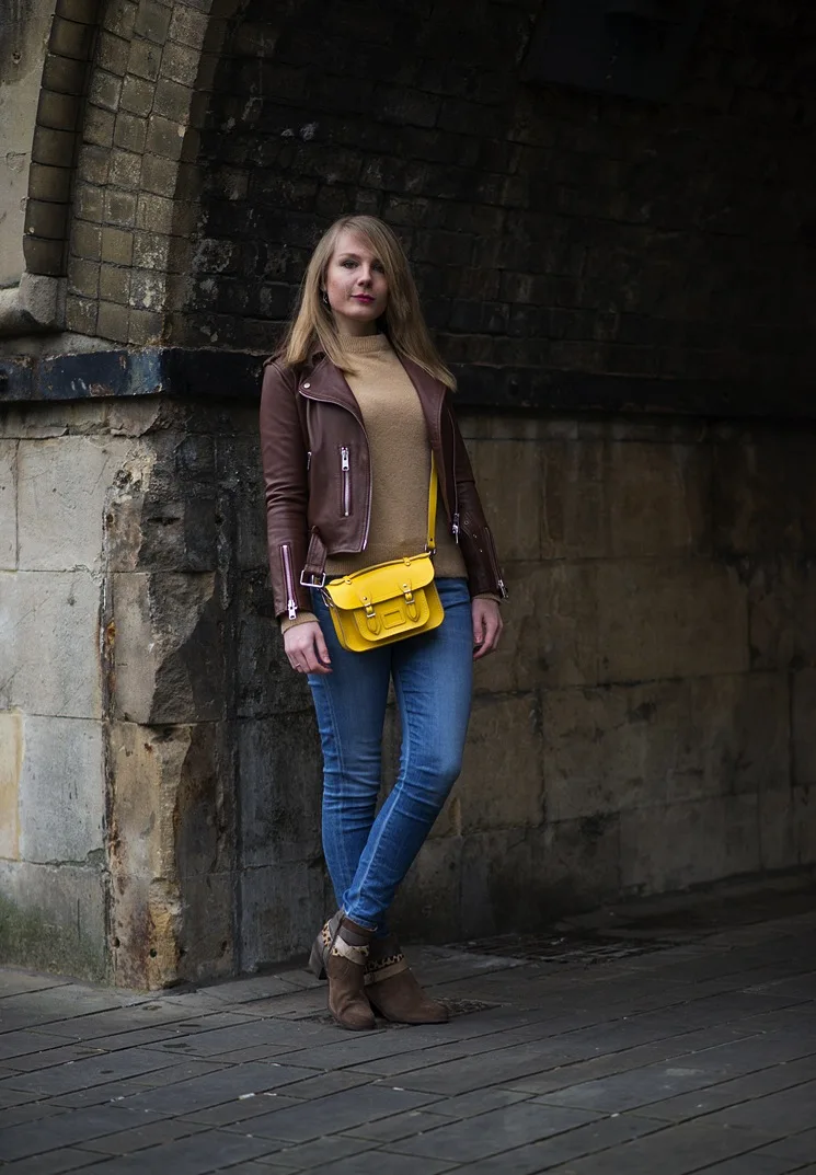 The Brown Leather Biker Jacket For Women OEM Services Fashion Lamb Real Sheep Leather Jacket For Teen Age Girls Breathable