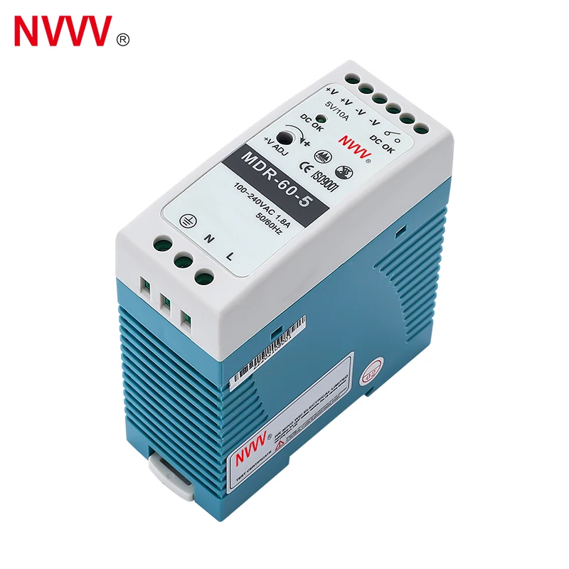MDR 60W Switching power supply MDR series AC to DC Power 60W 5V  SMPS din rail MDR-60-5