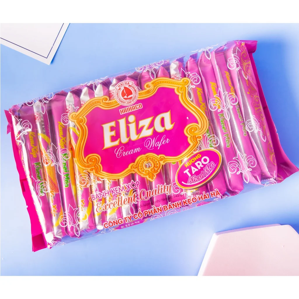 Hot product top pick wafer 2024 multi flavor cream ELIZA cream wafer from HaiHaCo Vietnam since 1960