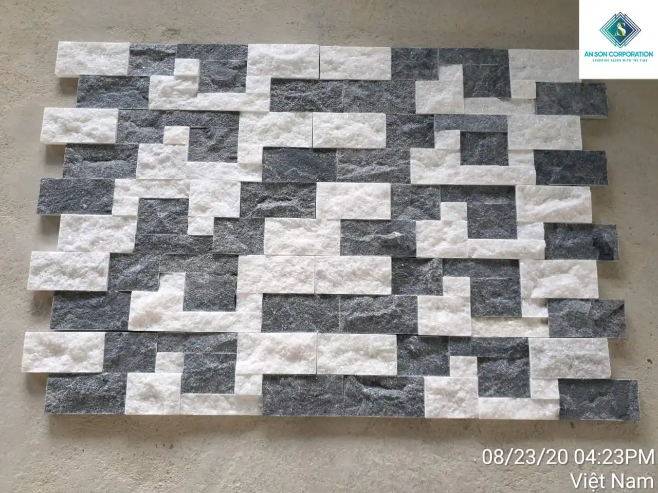 Z Type Black And White Marble Wall Panel - Marble Natural Decorative Stone