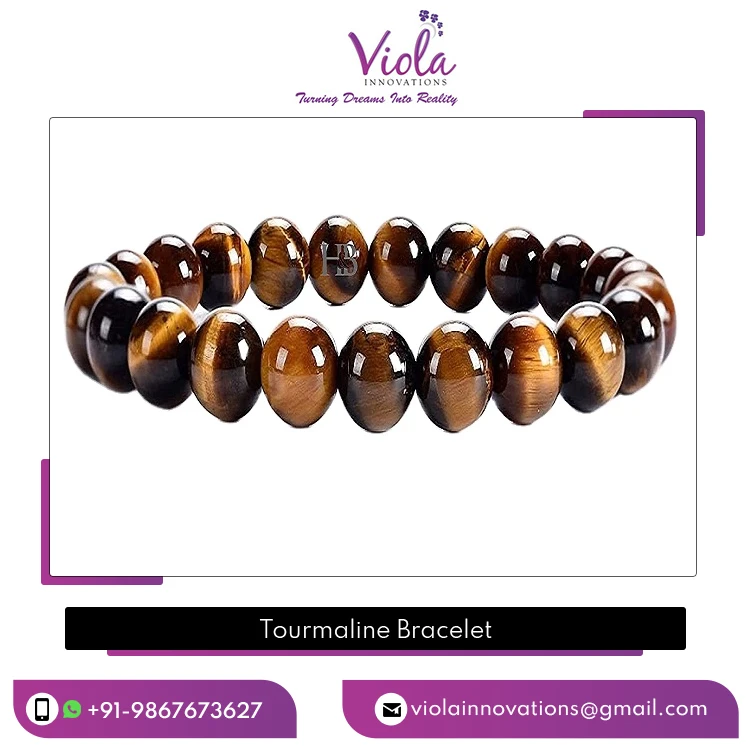 Leading Bulk Exporter Selling Tiger Eye Natural Stone Beads Women Fashion Tourmaline Bracelet for Genuine Buyers
