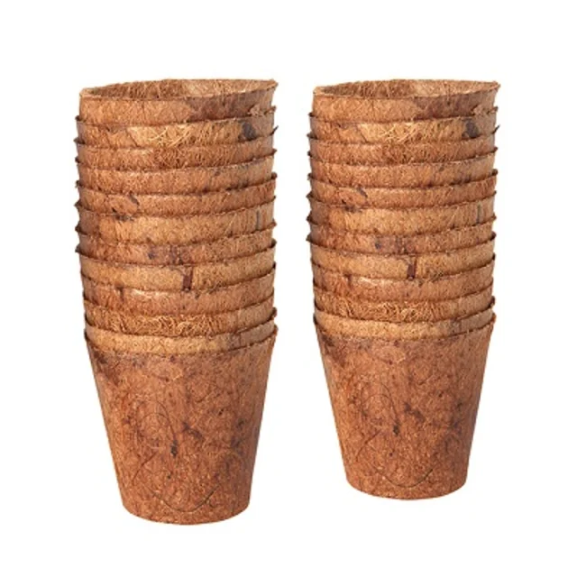 COCO POTS WHOLESALE STANDARD EXPORT PACKING REASONABLE LOW MOQ PRICE SUSTAINABLE COCONUT COIR FIBER POT VIETNAM