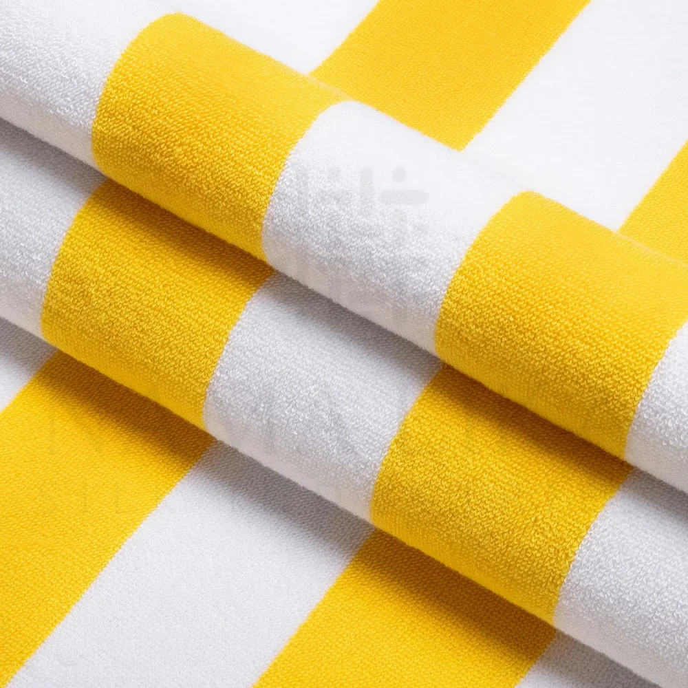 Factory Manufacturing Custom Designed 100% Cotton Pool Sand Travel Cabana Beach Towels Oversized Adults Logo Soft Striped Kids