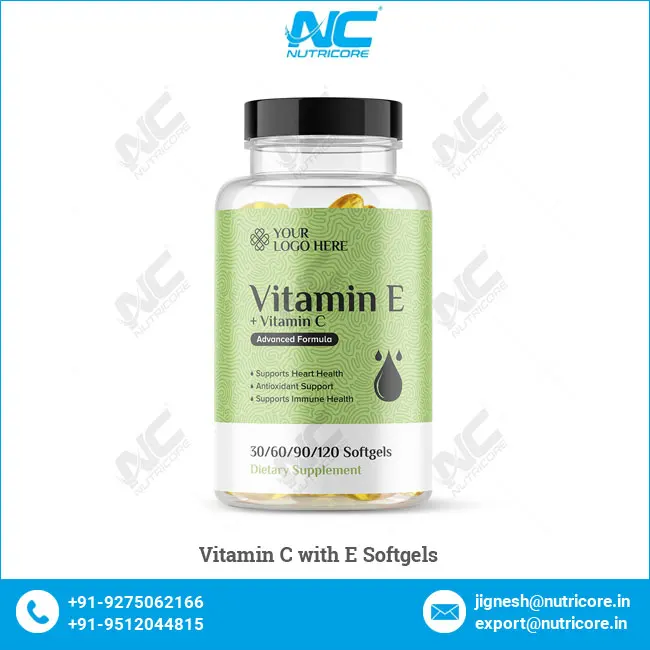 Premium Quality Best Selling Wholesale Healthcare & Dietary Supplement Vitamin C with E Softgels from Indian Supplier