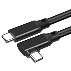 USB 3.2 Gen 2 100W VR Headset Cable 90 Degree Angle USB Type C to C Super Speed Data Transfer Charging Cord  Cable for Oculus Qu