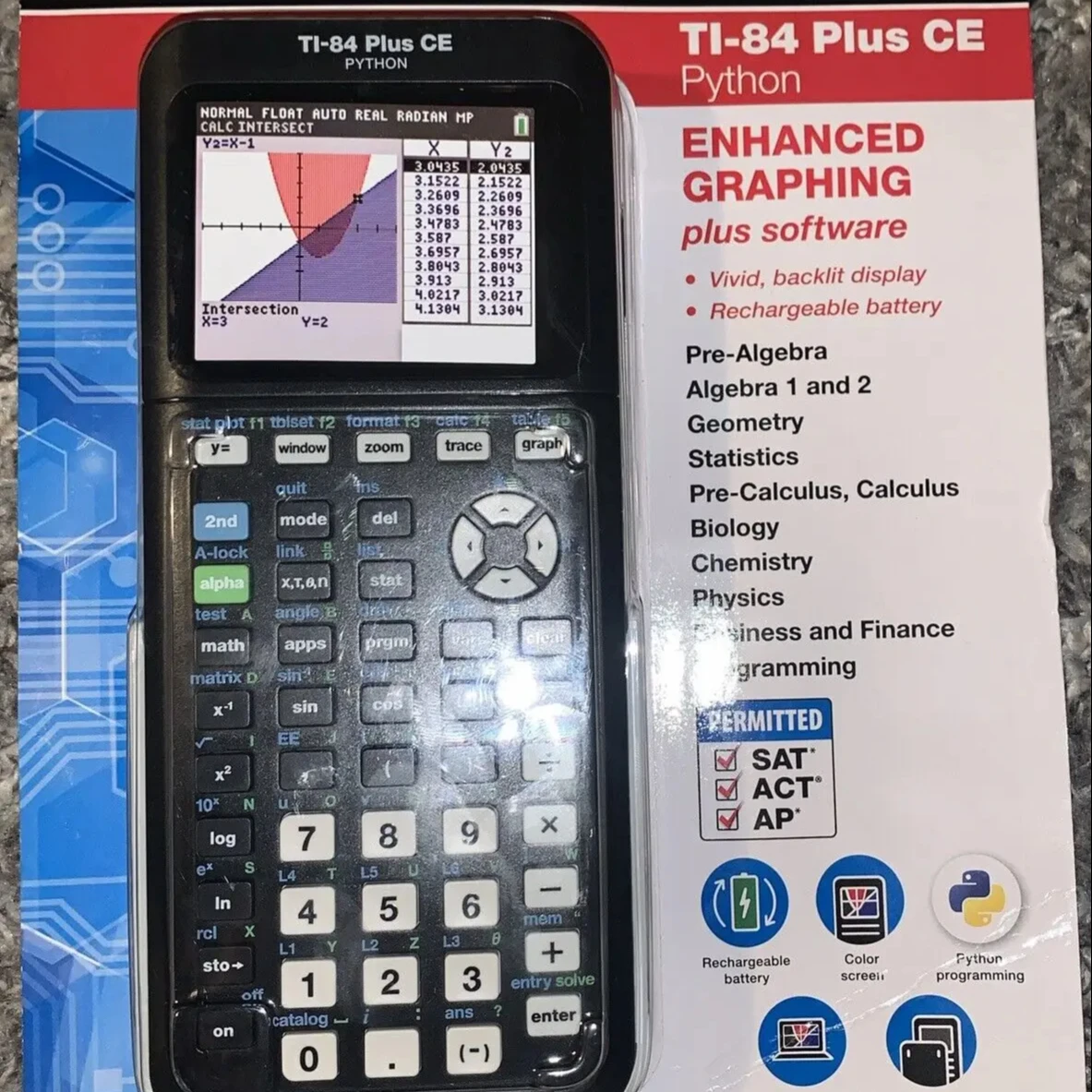 Совершенно Новый Техасские инструменты TI-84 плюс калькулятор CE Python