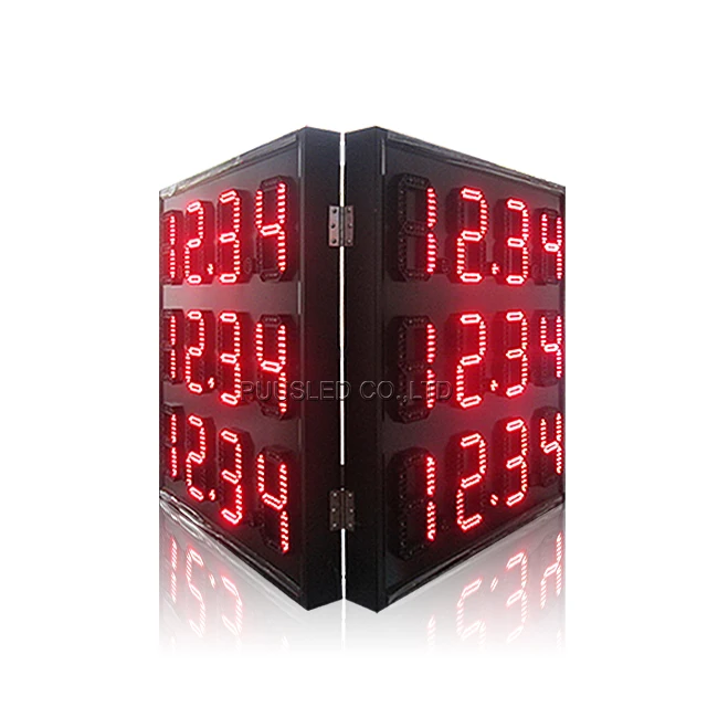 Наружный двойной дисплей знак цены на газ светодиодный водонепроницаемый для заправочной станции цифровые светодиодные вывески