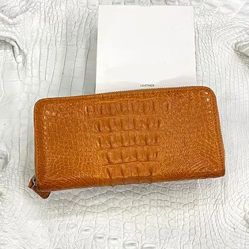 OEM Genuine Crocodile Leather Unisex Clutch Hot Item Size 20x11cm Fashionable Luxury Leather Clutch for Men Women Made Vietnam