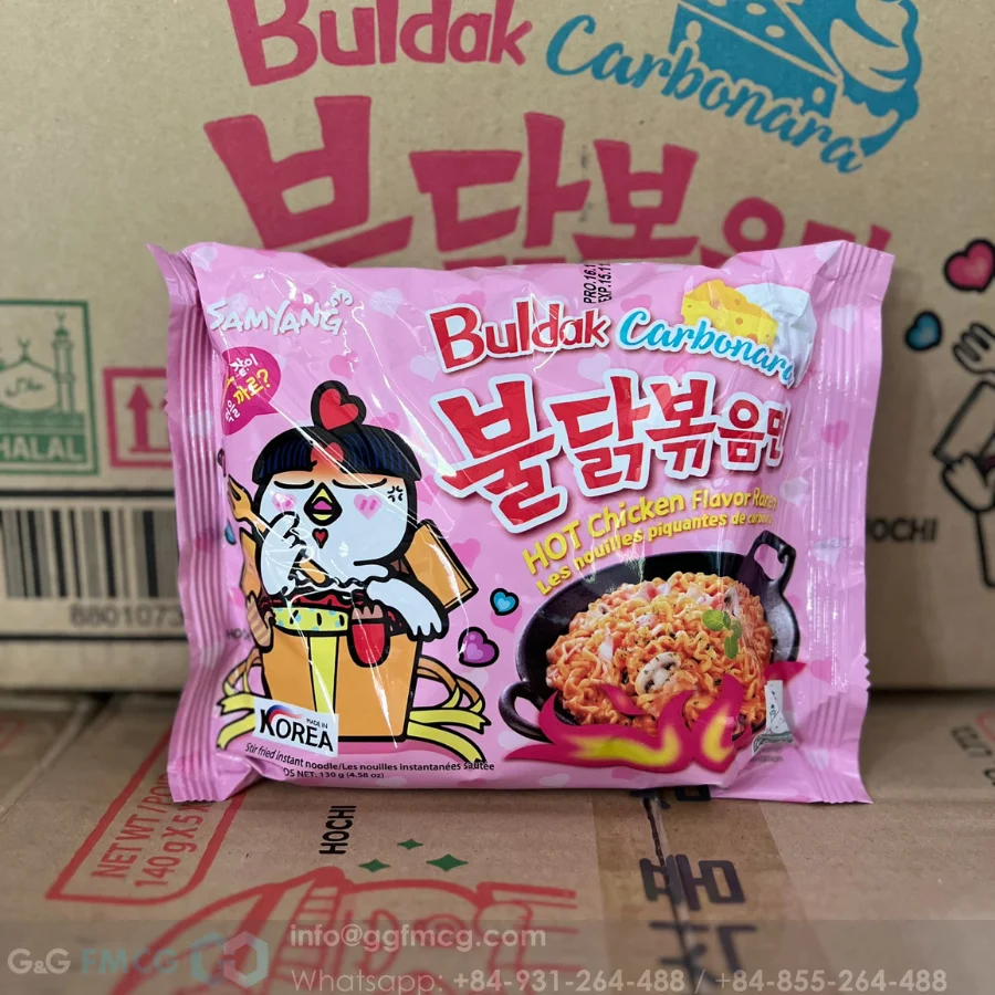 Best Seller Samyangg Spicy Chicken Flavor Carborana Sauce (Halal) 130g Cream Carbonara Hot Chicken Flavor Ramen Spicy Chicken