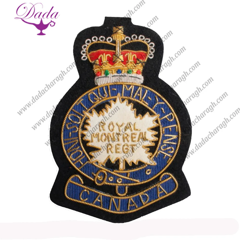 Hand Embroidered USN motif Metal Thread Bullion Wire American Officer Crest, Badge, Shadow Box, Patches, Naval