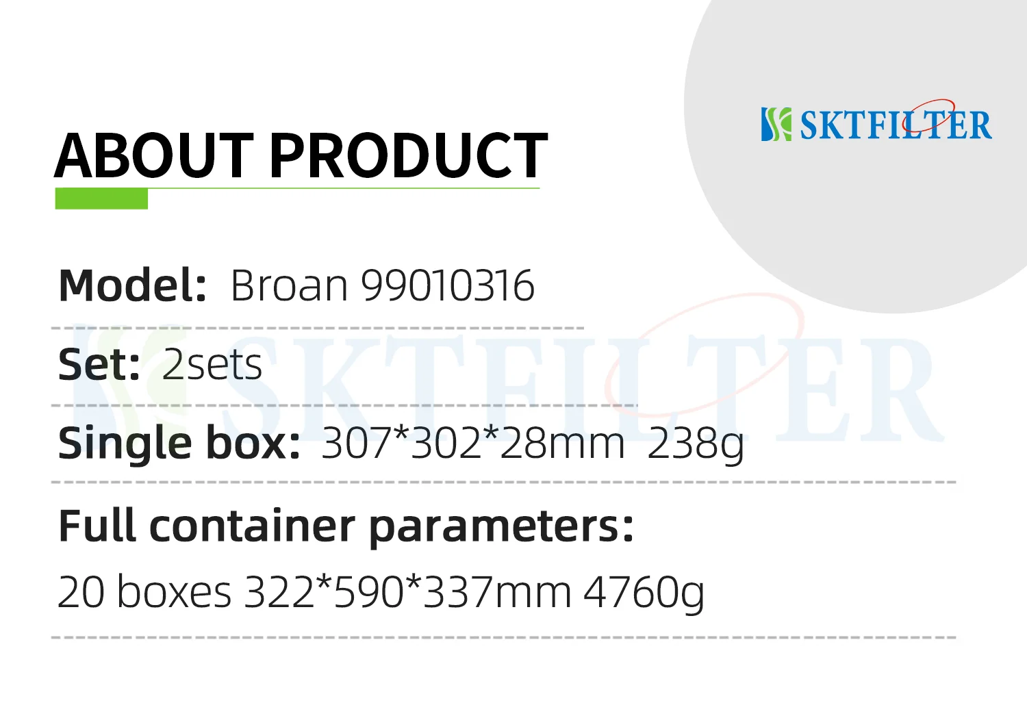 99010316/S99010316/WA65 aluminum Replacement Filter compatible with Broan range hood