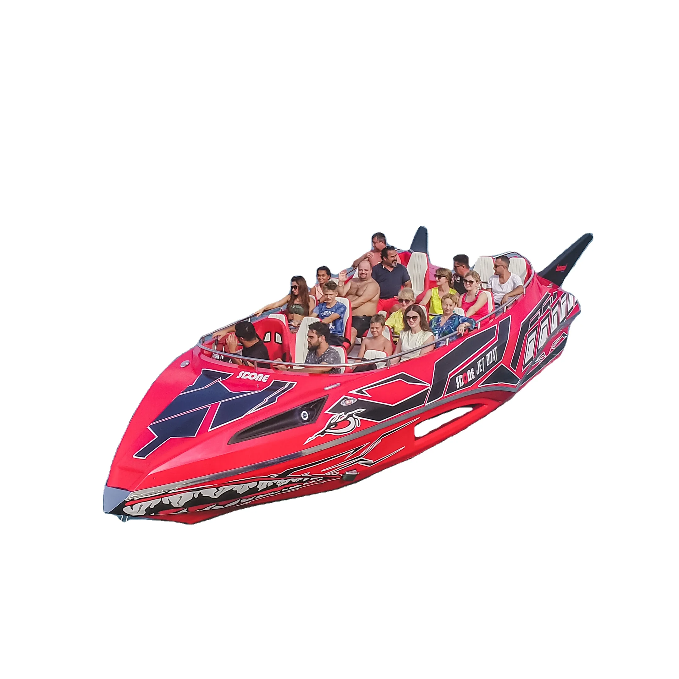 Alesta Marine Luxury Commercial Jet Boat GREEN New Fiber Glass Entertainment Speed Boat Best Quality White Ocean Sea Lake River