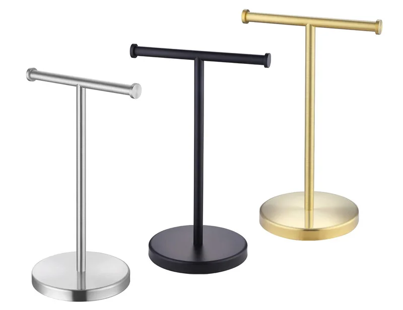 Wholesale Countertop T-Shape Towel Bar Rack Hand Towel Holder Stand