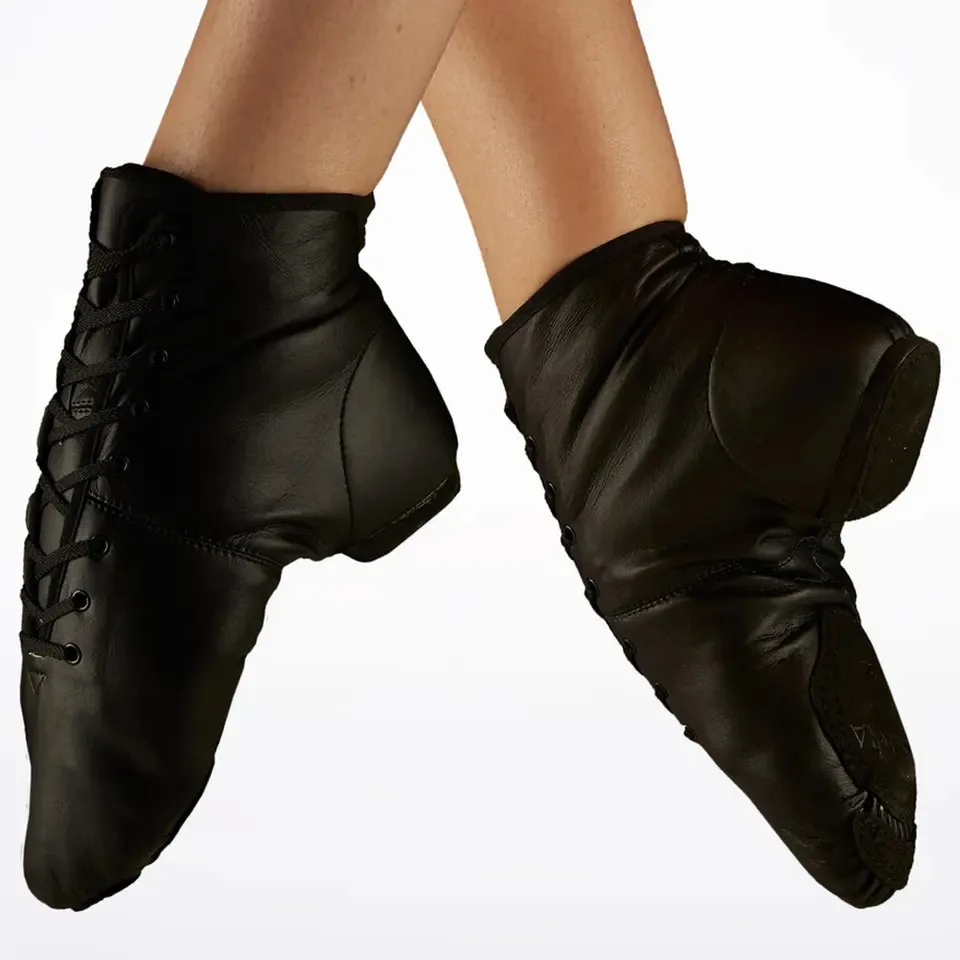 Dancing Shoes Custom Your Logo Soft Leather Upper Constructed With Nylon And Spandex Foam Cushioned Heel