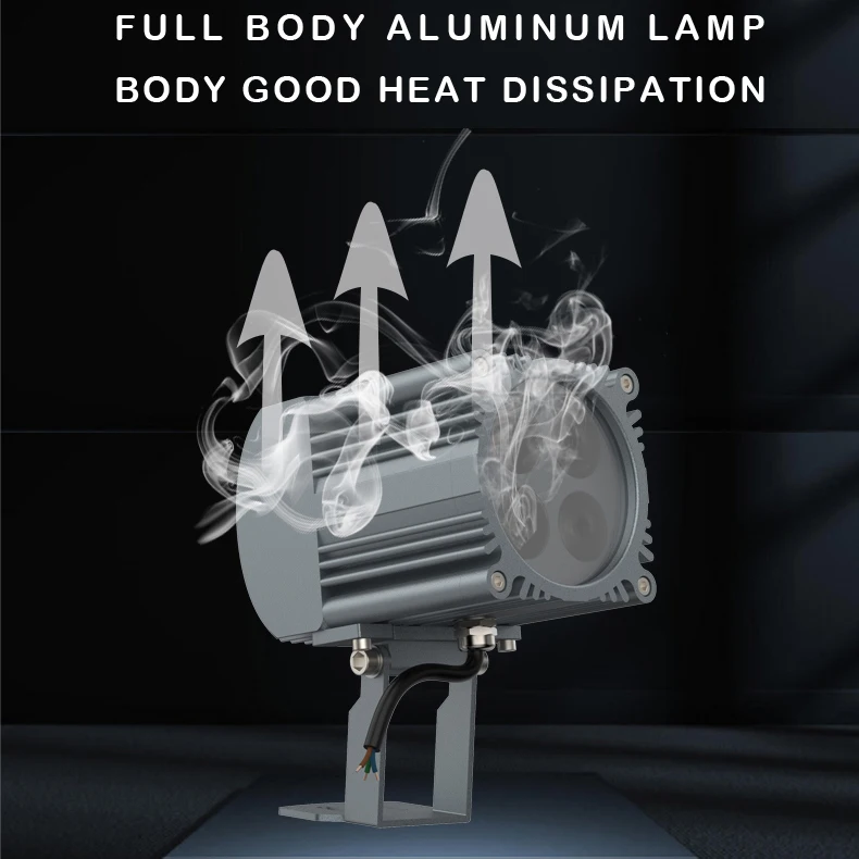 Power 216 watt own mold unique design 6 headers Reflector LED floodlight for landscape lighting