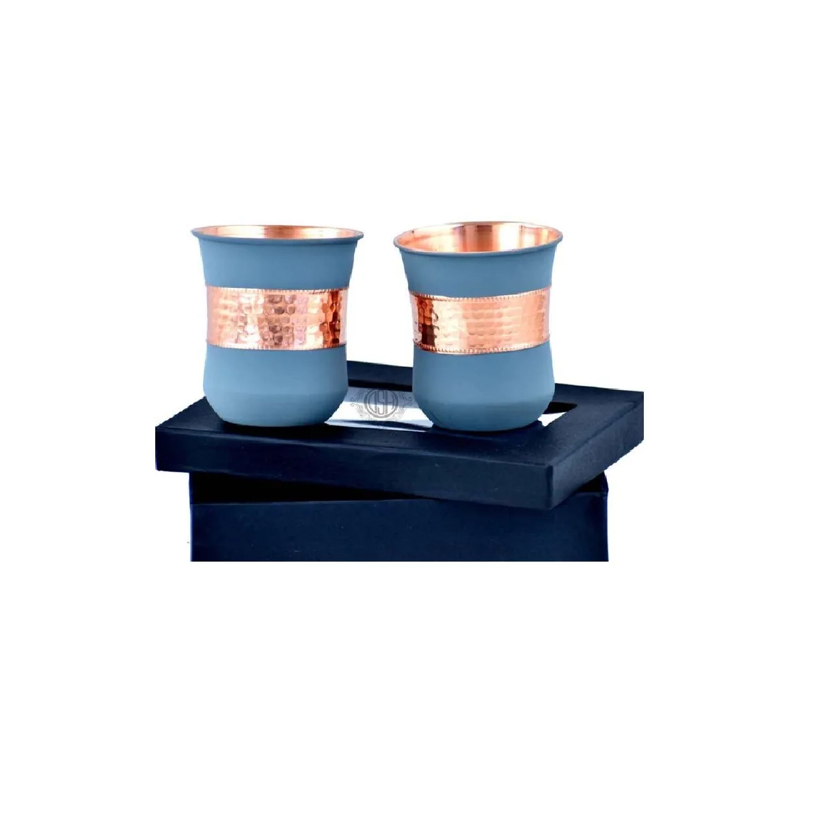 New Design Pure Copper Hammered Tumbler 2-Piece Set Eco-Friendly Mugs with Health Benefits Water Jug Sugar Pot India Stocked