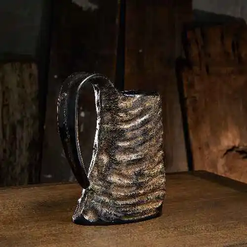 Wholesale Premium Quality Natural Craft Viking Drinking Horn Mugs & Cups Viking Style Gifts For Men Drinking Horn Beer Mug