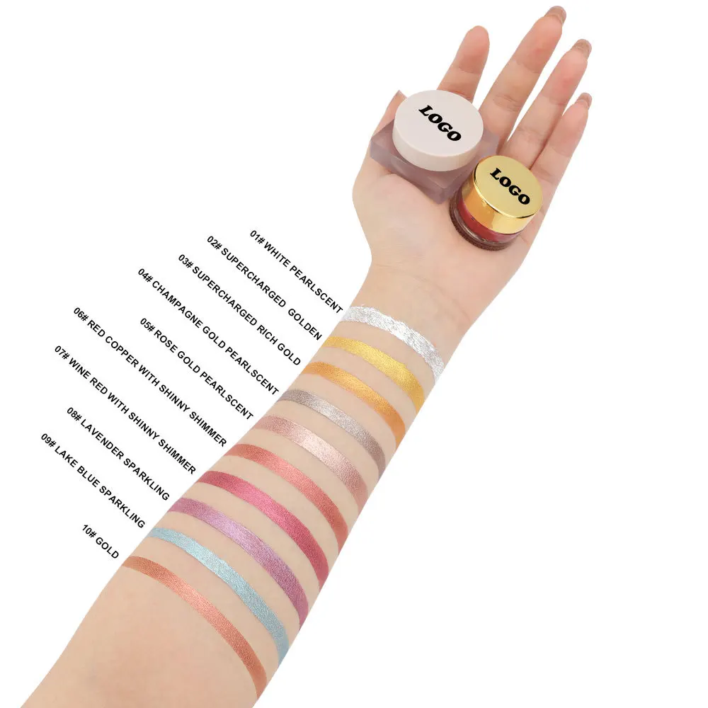 New Arrival High Pigment Vegan Cruelty-Free Jelly Eyeshadow Private Label Waterproof Mineral Cream Gel Highlighter Makeup
