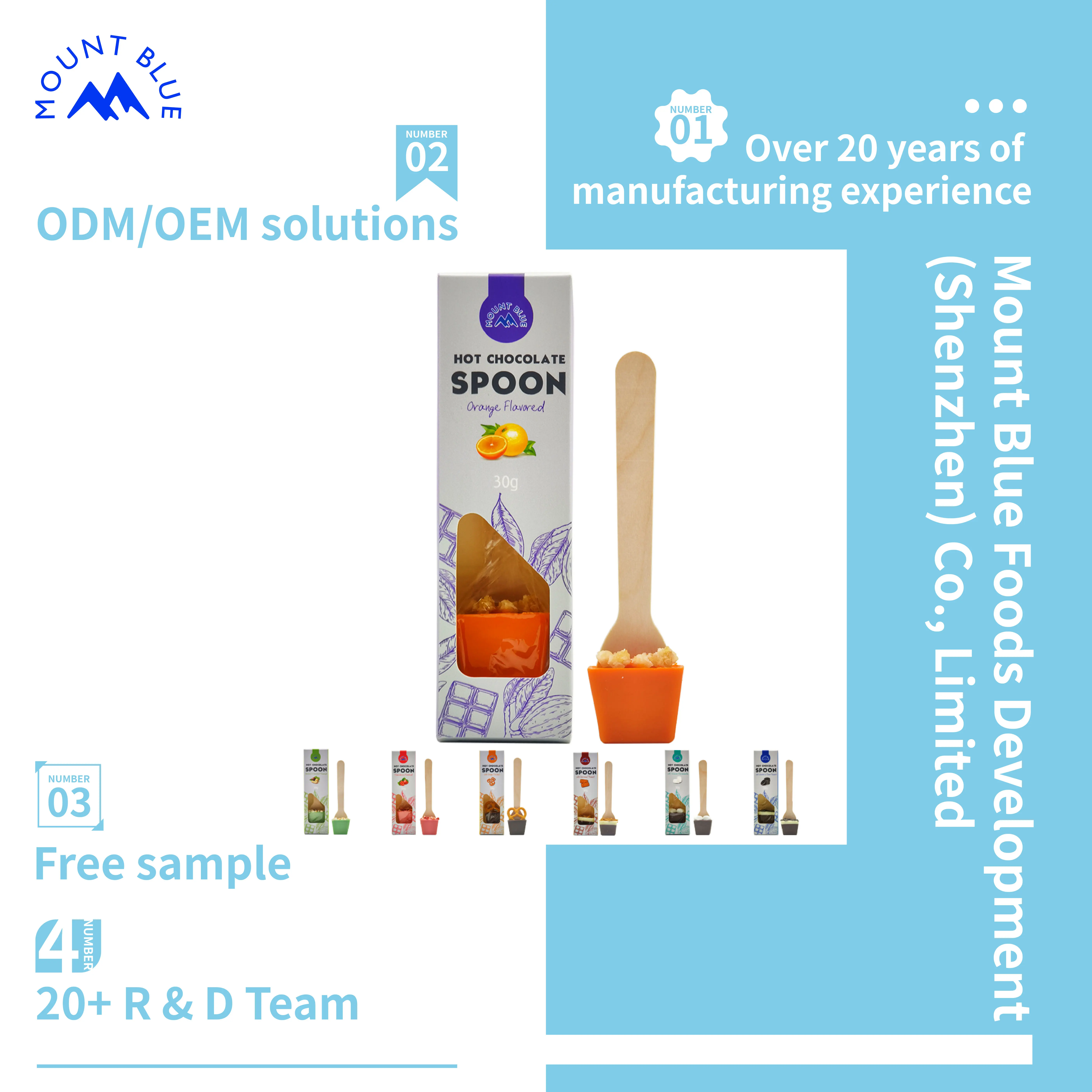 Оптовая продажа изготовленные на заказ OEM/ODM твердые мешалки для горячего шоколада с украшением со вкусом апельсина