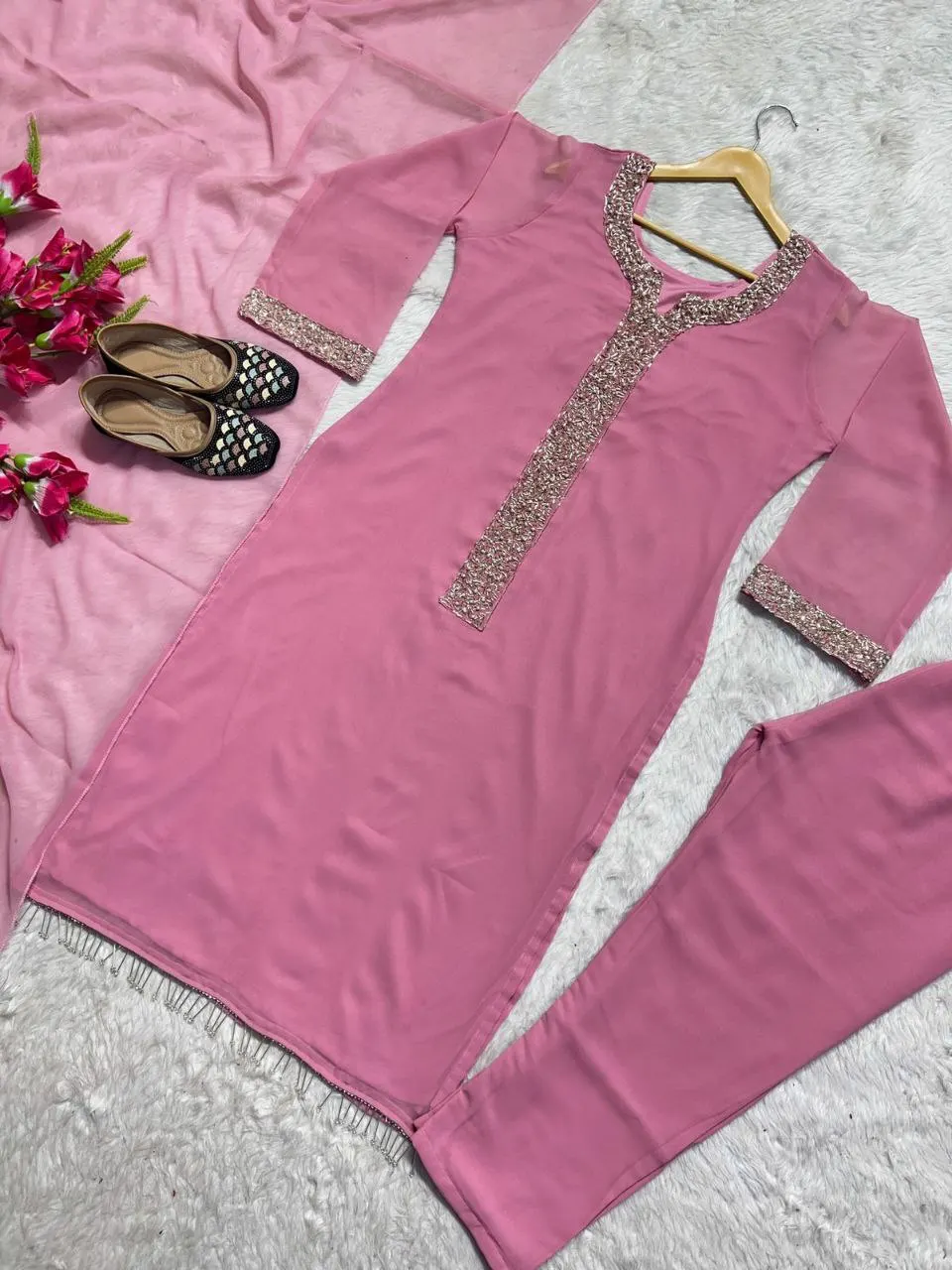 Elegant Readymade Georgette Anarkali Salwar Kameez Suits (Long & Short) with Dupatta Traditional Pakistani Clothes