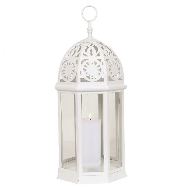 Outdoor Hanging Light Garden Decoration Metal Lantern For Home Decoration Luxury Interior Exterior Garden Silver Plated Bedroom