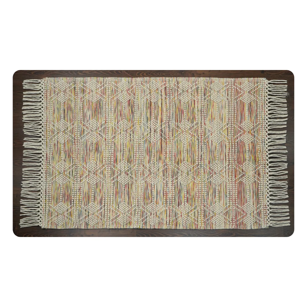 Experience the Beauty of Wool With Our Handwoven Rug Collection Wool Handwoven Rug Cotton Wool Handwoven Boho Rug
