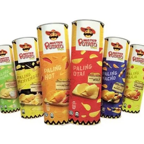 WHOLESALE Fruit & Vegetable Snacks Mister Potato Chips 85g Tin Cheese BBQ Souce Roast beef Indonesia Products. HOT SALE