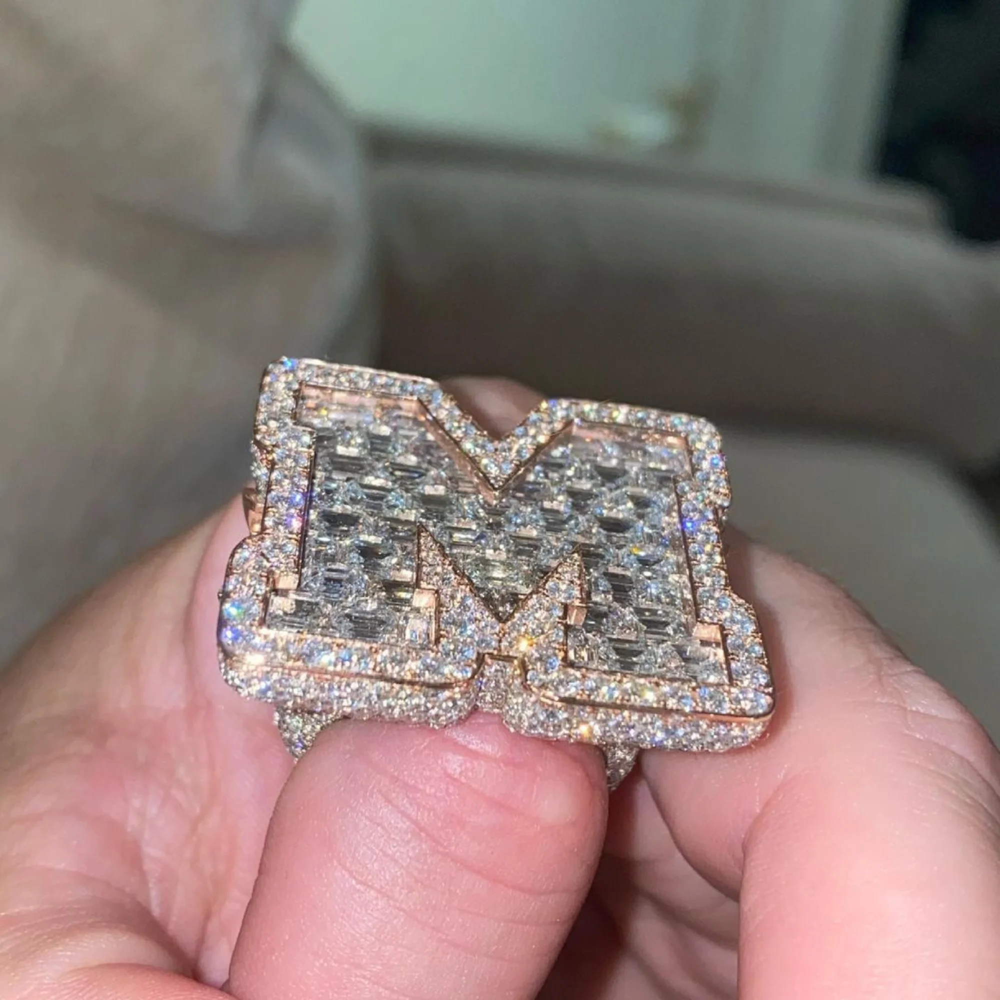 Оптовая продажа ювелирные изделия из муассанита по заводской цене 925 серебряные кольца со льдом и бриллиантами мужские в стиле хип-хоп кольцо с муассанитом