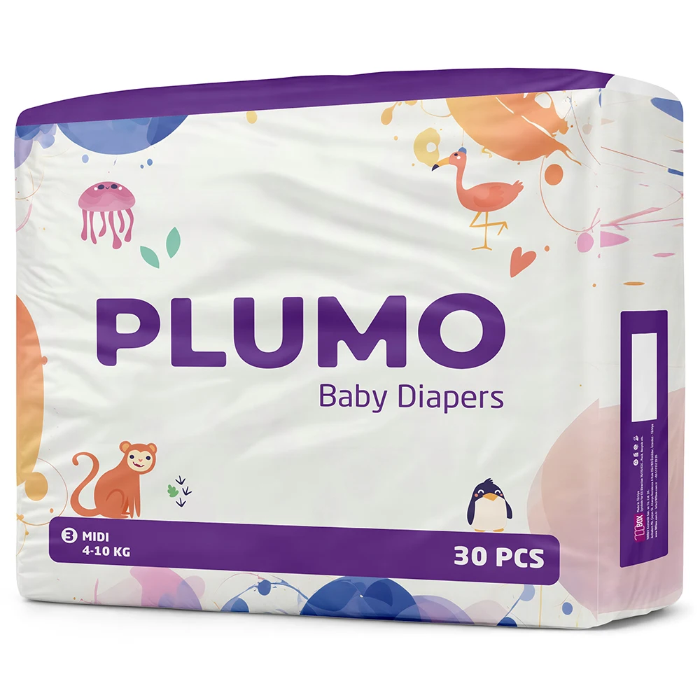 Детские подгузники Plumo детские Midi (3) 30 шт. высокое качество Лучшая цена по цене