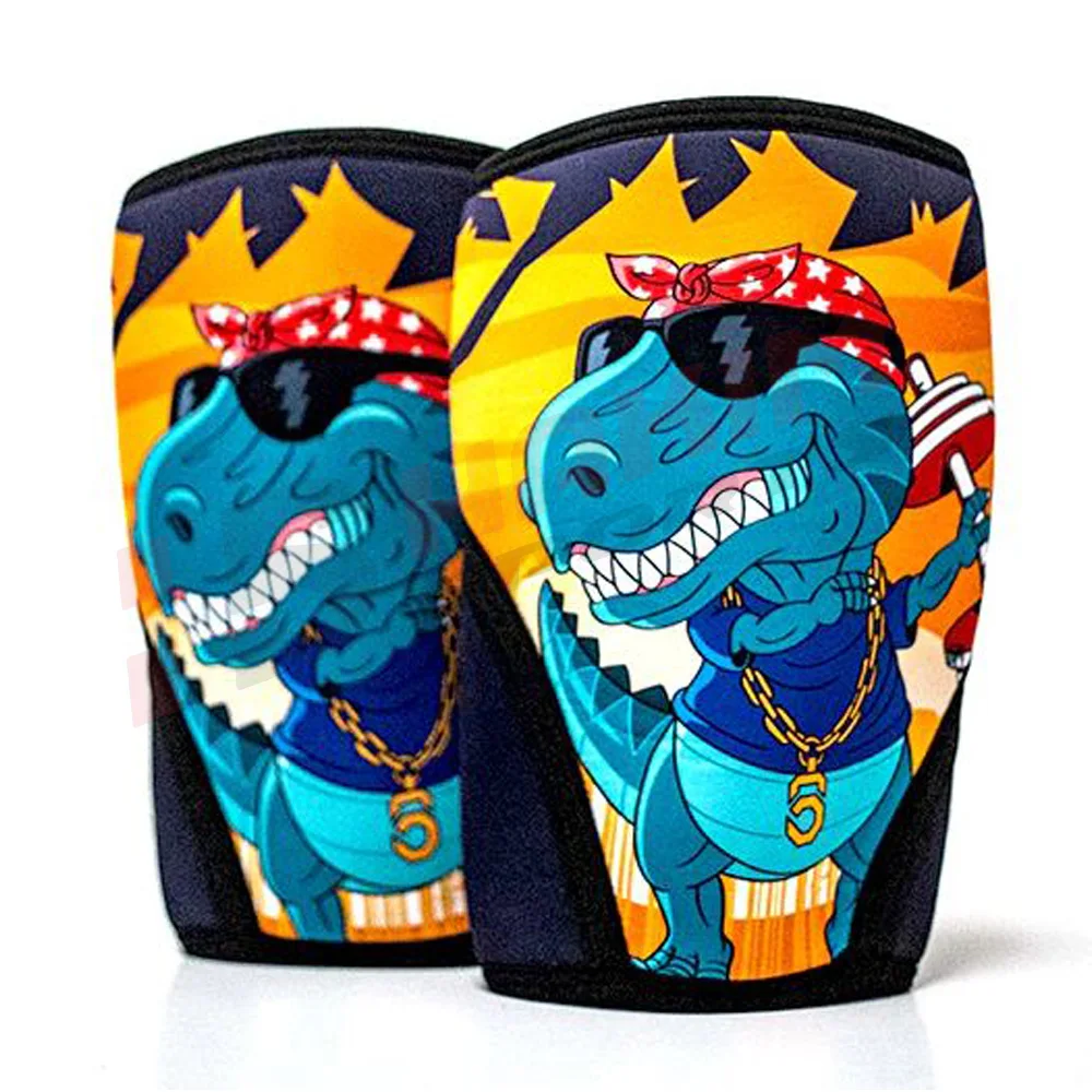 Customized Anti-microbial anti-run inner lining neoprene Knee Sleeve Compression Knee Sleeve Brace 5mm Weightlifting Knee Sleeve
